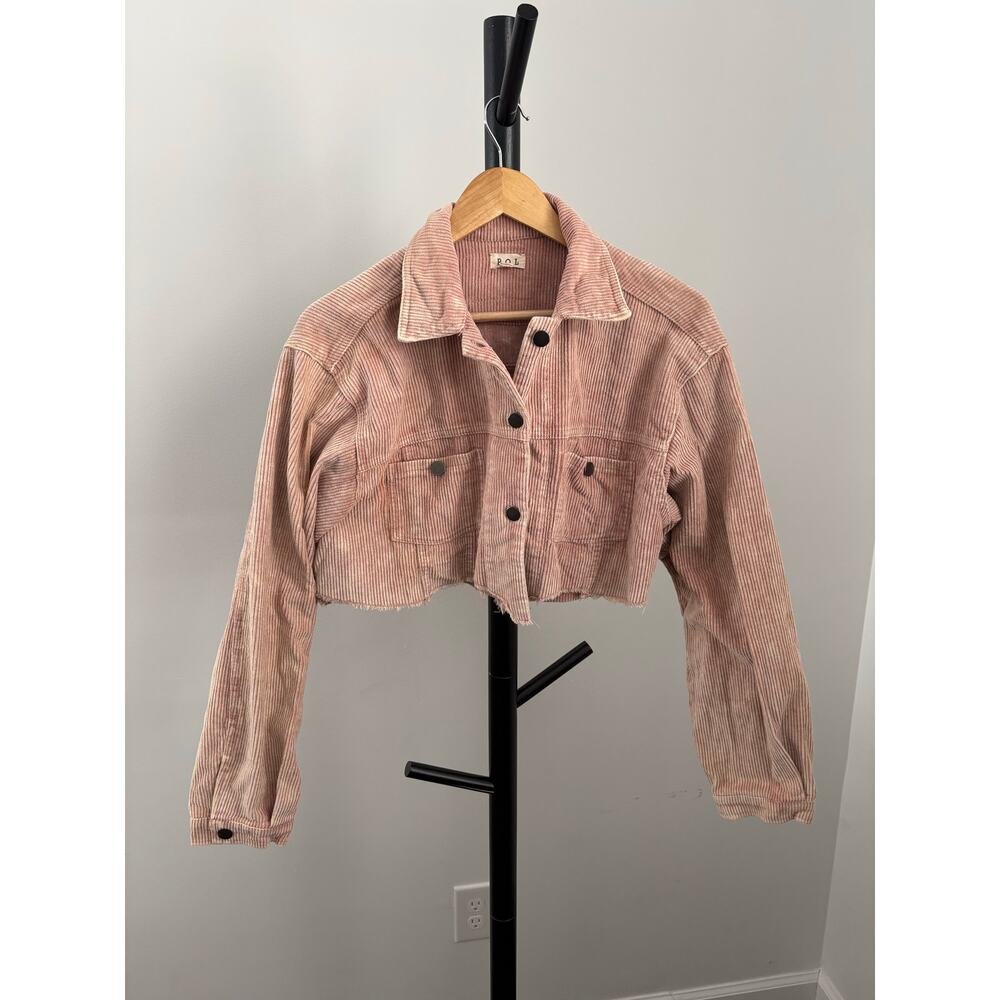 POL Cropped Distressed Corduroy Jacket - Picture 3 of 4